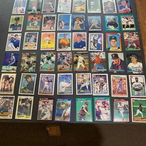 Vintage  Baseball Trading Cards  Mixed Lot of 54 Cards Produced 1980 - 1990 Mint